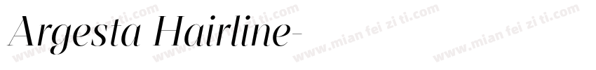 Argesta Hairline字体转换